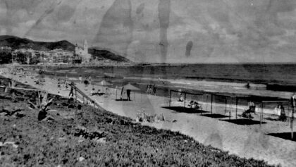 Sitges Beach, Spain, Photomerge seventy years apart