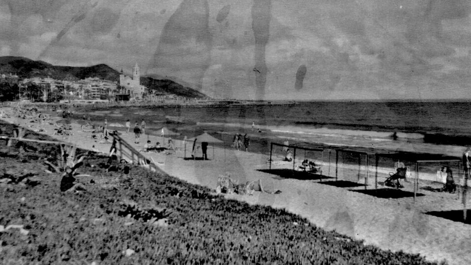 Sitges Beach, Spain, Photomerge seventy years apart